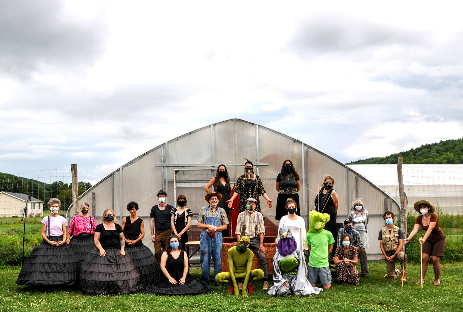 Fifteen musicians, actors, stilt walkers, writers, ecologists, farmers and Chief Gentlemoon of the Lenape-Nation of PA are involved with the creation of Farm Arts Collective’s ““Dream on the Farm”” in Damascus, PA.